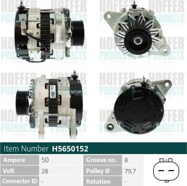 Hoffer H5650152 - Alternatore autozon.pro