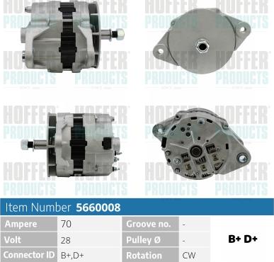 Hoffer H5660008 - Alternatore autozon.pro