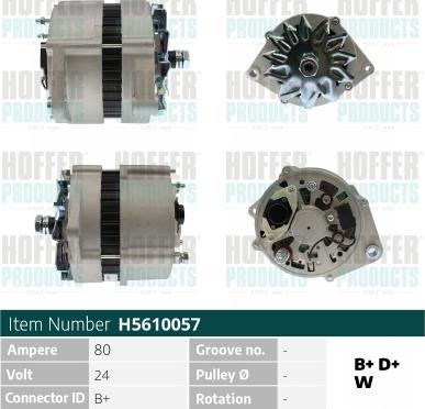 Hoffer H5610057 - Alternatore autozon.pro