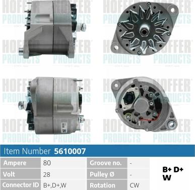 Hoffer H5610007 - Alternatore autozon.pro