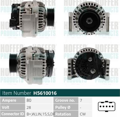 Hoffer H5610016 - Alternatore autozon.pro