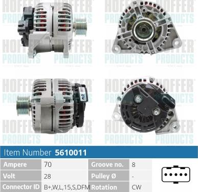 Hoffer H5610011 - Alternatore autozon.pro