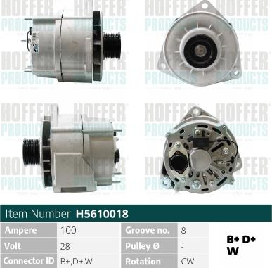 Hoffer H5610018 - Alternatore autozon.pro