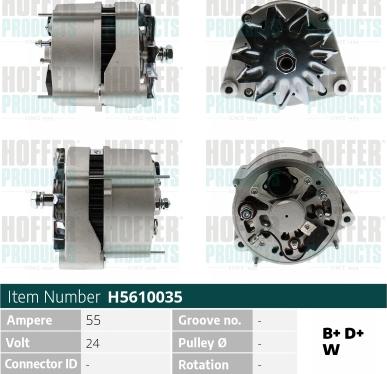 Hoffer H5610035 - Alternatore autozon.pro