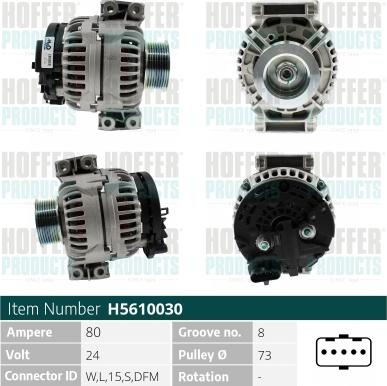 Hoffer H5610030 - Alternatore autozon.pro