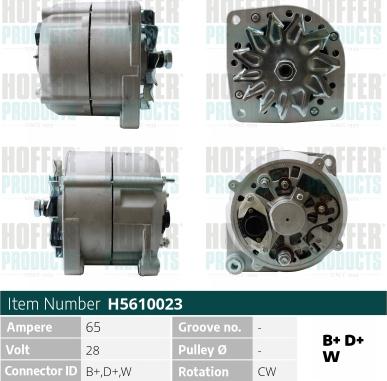 Hoffer H5610023 - Alternatore autozon.pro