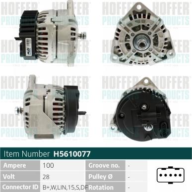 Hoffer H5610077 - Alternatore autozon.pro