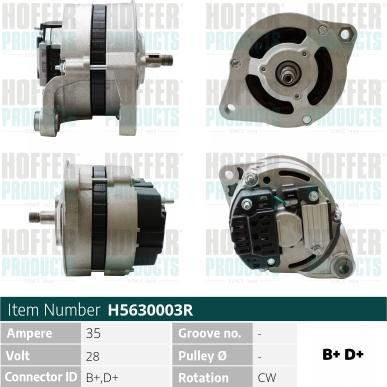 Hoffer H5630003R - Alternatore autozon.pro