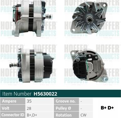 Hoffer H5630022 - Alternatore autozon.pro