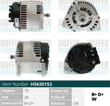 Hoffer H5630153 - Alternatore autozon.pro