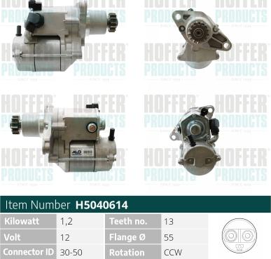 Hoffer H5040614 - Motorino d'avviamento autozon.pro