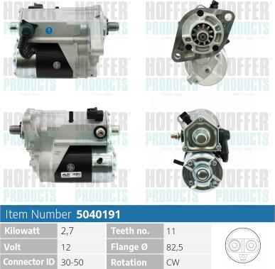 Hoffer H5040191 - Motorino d'avviamento autozon.pro