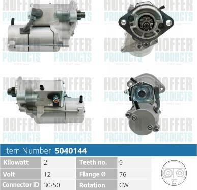 Hoffer H5040144 - Motorino d'avviamento autozon.pro