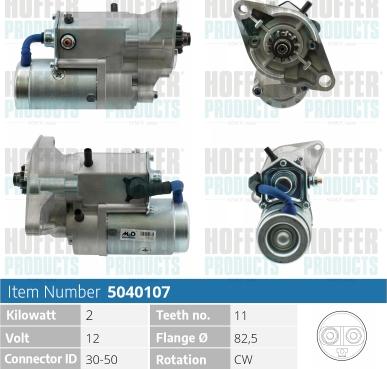 Hoffer H5040107 - Motorino d'avviamento autozon.pro