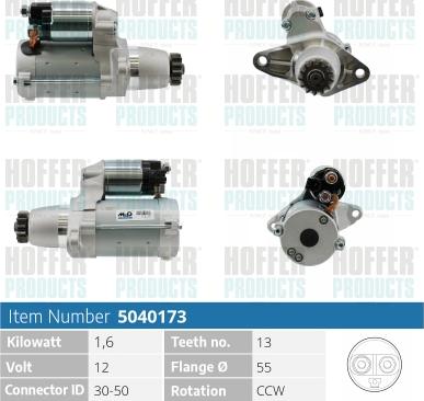 Hoffer H5040173 - Motorino d'avviamento autozon.pro