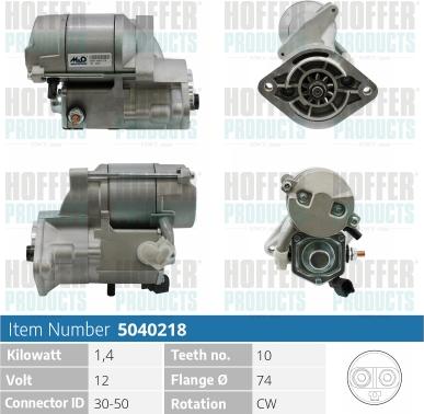 Hoffer H5040218 - Motorino d'avviamento autozon.pro