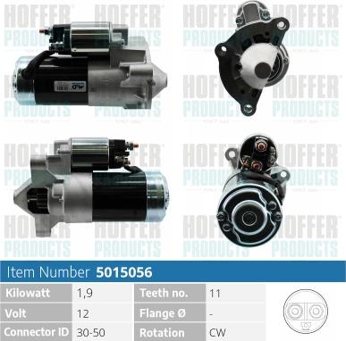 Hoffer H5015905 - Motorino d'avviamento autozon.pro