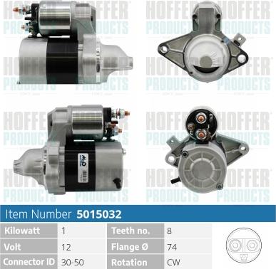 Hoffer H5015032 - Motorino d'avviamento autozon.pro