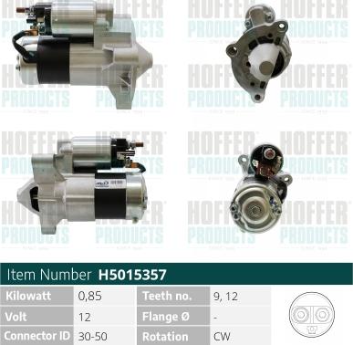 Hoffer H5015357 - Motorino d'avviamento autozon.pro