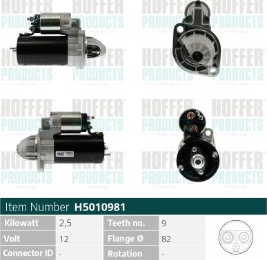 Hoffer H5010981 - Motorino d'avviamento autozon.pro