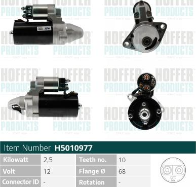 Hoffer H5010977 - Motorino d'avviamento autozon.pro