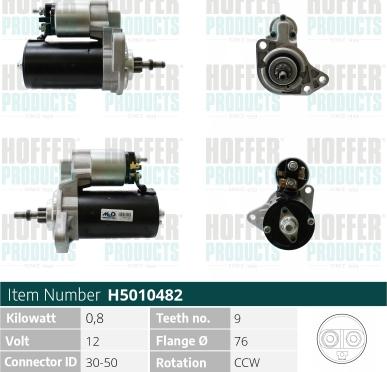 Hoffer H5010482 - Motorino d'avviamento autozon.pro