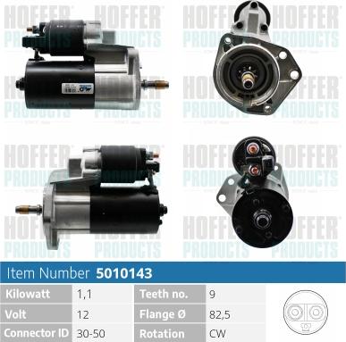 Hoffer H5010143 - Motorino d'avviamento autozon.pro