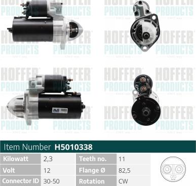 Hoffer H5010338 - Motorino d'avviamento autozon.pro