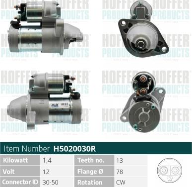 Hoffer H5020030R - Motorino d'avviamento autozon.pro