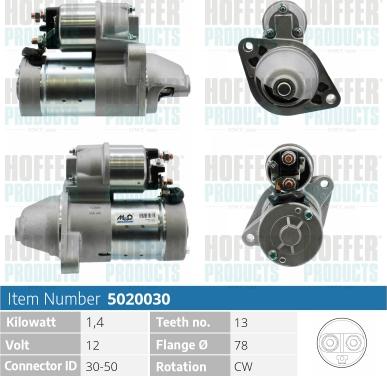 Hoffer H5020030 - Motorino d'avviamento autozon.pro