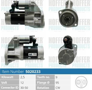 Hoffer H5020233 - Motorino d'avviamento autozon.pro