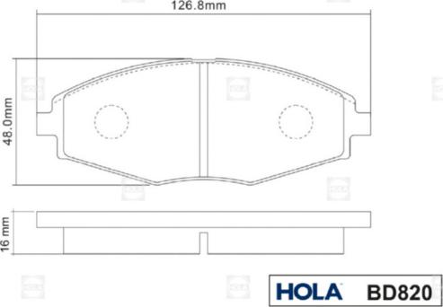 Hola BD820 - Kit pastiglie freno, Freno a disco autozon.pro