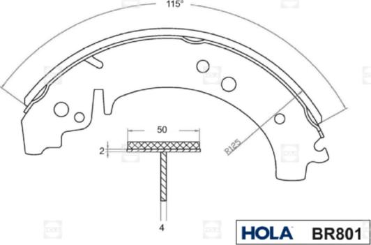 Hola BR801 - Kit ganasce freno autozon.pro