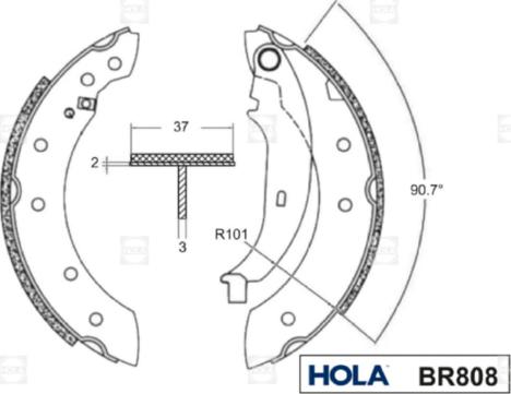 Hola BR808 - Kit ganasce freno autozon.pro