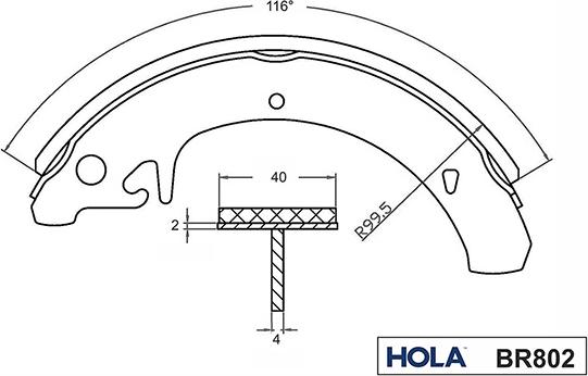 Hola BR802 - Kit ganasce freno autozon.pro