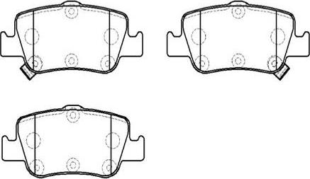 HSB Gold HP9915 - Kit pastiglie freno, Freno a disco autozon.pro