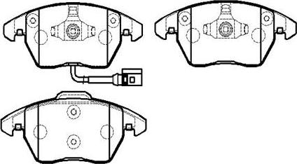 HSB Gold HP9599 - Kit pastiglie freno, Freno a disco autozon.pro