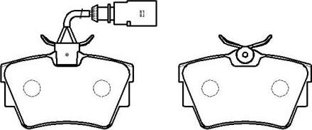 HSB Gold HP9554 - Kit pastiglie freno, Freno a disco autozon.pro