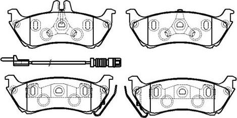 HSB Gold HP9639 - Kit pastiglie freno, Freno a disco autozon.pro