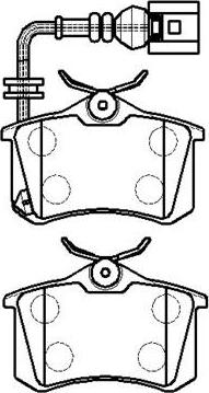 HSB Gold HP9361 - Kit pastiglie freno, Freno a disco autozon.pro