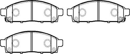 HSB Gold HP9293 - Kit pastiglie freno, Freno a disco autozon.pro