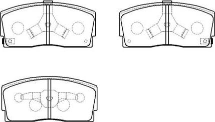 HSB Gold HP9758 - Kit pastiglie freno, Freno a disco autozon.pro