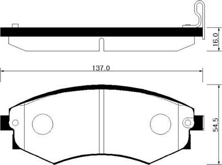 Ashuki SY010-10 - Kit pastiglie freno, Freno a disco autozon.pro