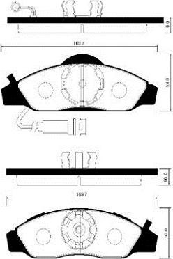 HSB Gold HP4006 - Kit pastiglie freno, Freno a disco autozon.pro