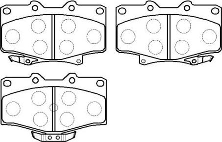 HSB Gold HP5048 - Kit pastiglie freno, Freno a disco autozon.pro