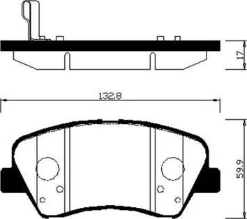 HSB Gold HP0045 - Kit pastiglie freno, Freno a disco autozon.pro