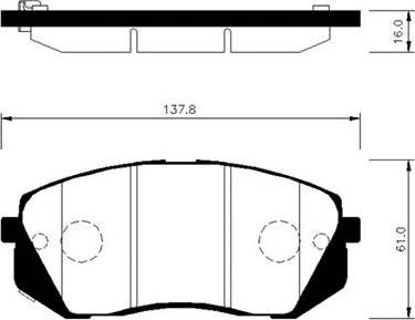 HSB Gold HP0048 - Kit pastiglie freno, Freno a disco autozon.pro