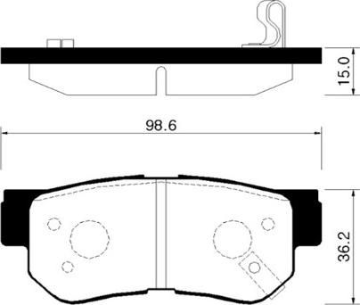 BENDIX 572467 - Kit pastiglie freno, Freno a disco autozon.pro