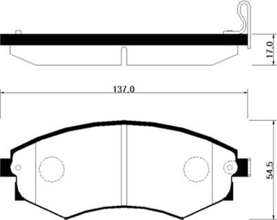 HSB Gold HP0003 - Kit pastiglie freno, Freno a disco autozon.pro