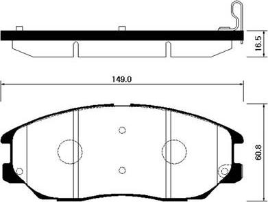 Akebono AN-8036WK - Kit pastiglie freno, Freno a disco autozon.pro